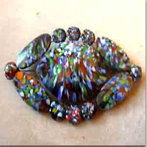 1 Victorian Multi Colored Glass Ornament