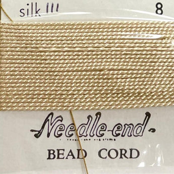 2 Packs #8 Cream Silk Bead Cord #8014