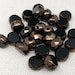 25 Black Metallic Czech Coin Beads Table Cut