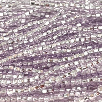 1 Hank Ultra Light Silver Lined Amethyst Czech Glass Seed Beads