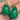 2 Vintage Green Jade Japan Drop Glass Pendants #200291