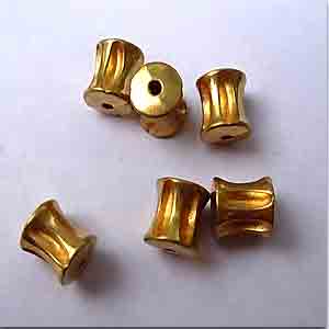 20 Vintage Gold Vacuum Plated Acrylic Beads