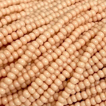 1 Hank Beige Tan Czech Glass Seed Beads Size 11/0