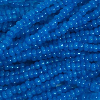 1 Hank Blue Capri Opal Czech Glass Seed Beads Size 11/0