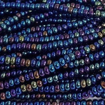 1 Hank Blue Iris Czech Glass Seed Beads size 11/0.