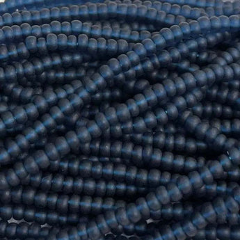 1 Hank Blue Montana Czech Matte Glass Seed Beads Size 11/0