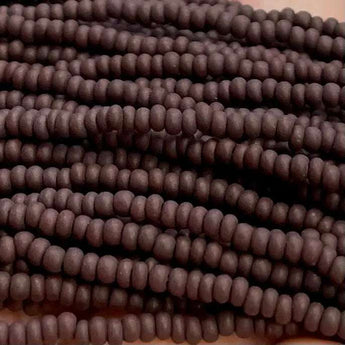 1 Hank Brown Dark Matte Czech Glass Seed Beads Size 11/0