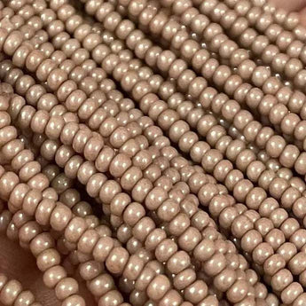 Brown Hazelnut Lamella Czech Glass Seed Beads, Size 11/0.