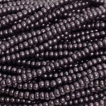 1 Hank Purple Indigo Ore Czech Glass Seed Beads, Size 11/0