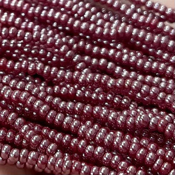 1 Hank Red Dark Luster Czech Glass Seed Beads Size 11/0