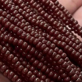 1 Hank Red Maroon Czech Glass Seed Beads, Size 11/0