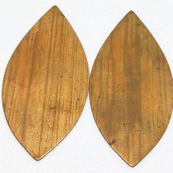 2 Vintage Brass Petal Leaf Metal Blank Stampings