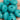 12 Vintage Teal Rondelle Glass Beads