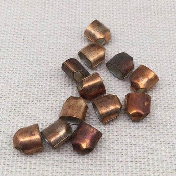 12 Vintage Copper Plated Bead Caps