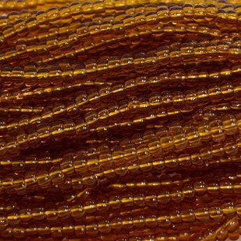 1 Hank Transparent Topaz Czech Glass Seed Beads