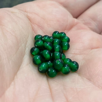 100 Translucent Green Japan Round Glass Beads