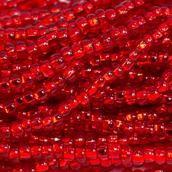 1 Hank Silver Lined Light Ruby Czech Glass Seed Beads