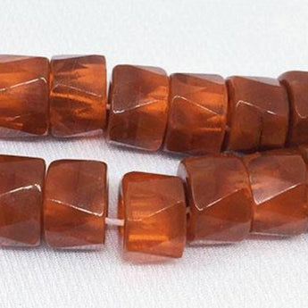 25 Brown Burnt Orange Czech Roller Glass Beads