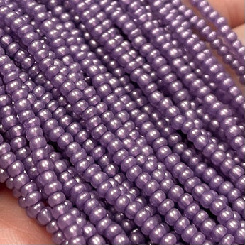 1 Hank Plum Supra Pearl Czech Glass Seed Beads