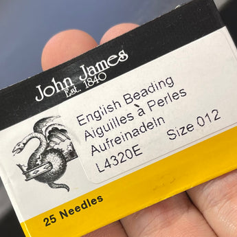 25 John James Beading Needles Size #12