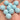 10 Vintage Powder Blue Round Glass Beads #8133