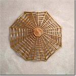 1 Vintage Brass Spider Web Metal Stamping