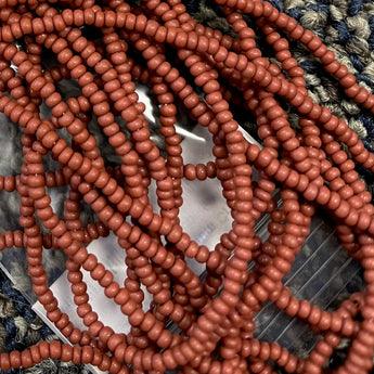 1 Hank Matte Brown Czech Glass Seed Beads