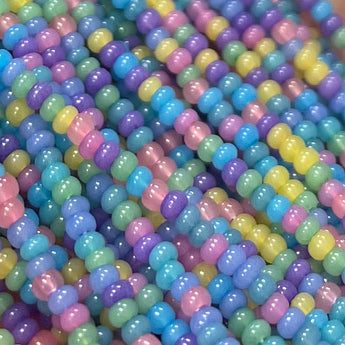 1 Hank Mixed Pastel Czech Glass Seed Beads