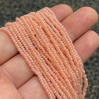 1 Hank Peach Pearl Czech Glass Seed Beads