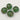 4 Green Italian Venetian Foil Murano Round Glass Beads