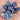 25 Vintage Silver Blue Czech Leaf Glass Beads