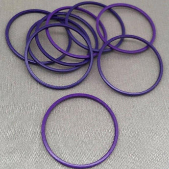 10 Vintage Powder Coated Purple Metal Rings