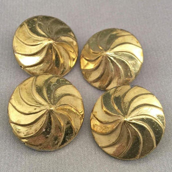 6 Vintage Hollow Brass Metal Spiral Beads