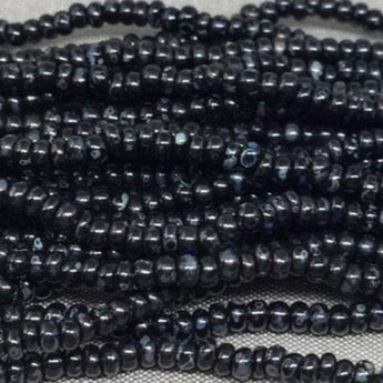 1 Hank Black Picasso 11/0 Czech Glass Seed Beads