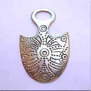 1 Vintage Stippled Pewter Pendant