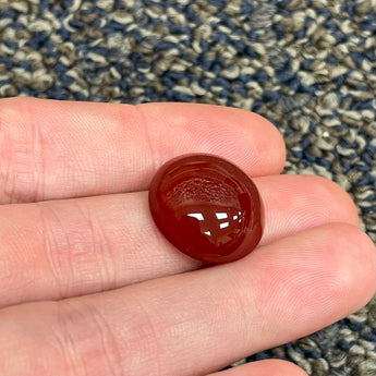 1 Vintage Carnelian Round Gemstone Cabochon