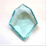 1 Vintage Aqua Deco Era Glass Pendant