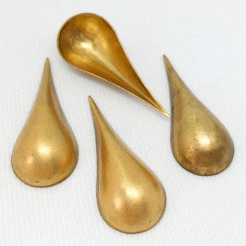 8 Vintage Brass Metal Petal Findings