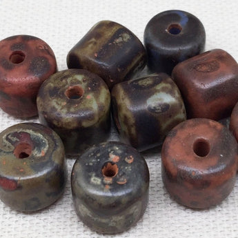 10 Vintage Czech Picasso Mixed Glass Beads