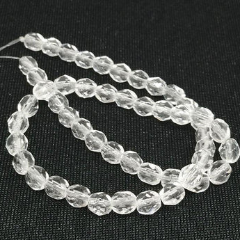 100 Clear Czech Faceted Glass Beads 4mm