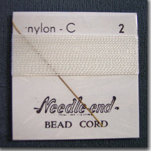 2 Packs #2 White Nylon Bead Cord