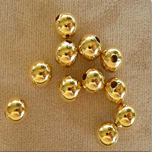 25 Vintage Hamilton Gold Plated Metal Beads