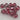 12 Vintage Gray Red Givre German Bicone Glass Beads