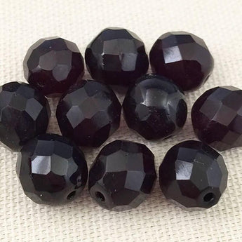 10 Translucent Dark Red Garnet Czech Fire Polished Glass Beads