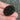 1 Vintage Black Bronze Dimpled Oval Glass Stone