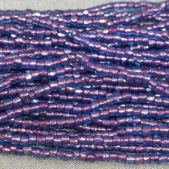 1 Hank Purple 3 Cut Glass Seed Beads 12/0