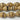 10 Vintage Tan Black Striped Oval Glass Beads #8811