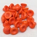 25 Vintage Orange Bell Czech Glass Beads