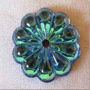 1 Vintage RARE Swarovski Bermuda Blue Flower Crystal Bead