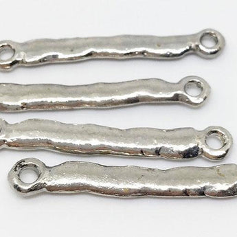 4 Vintage Silver Plated Heavy Connector Bars